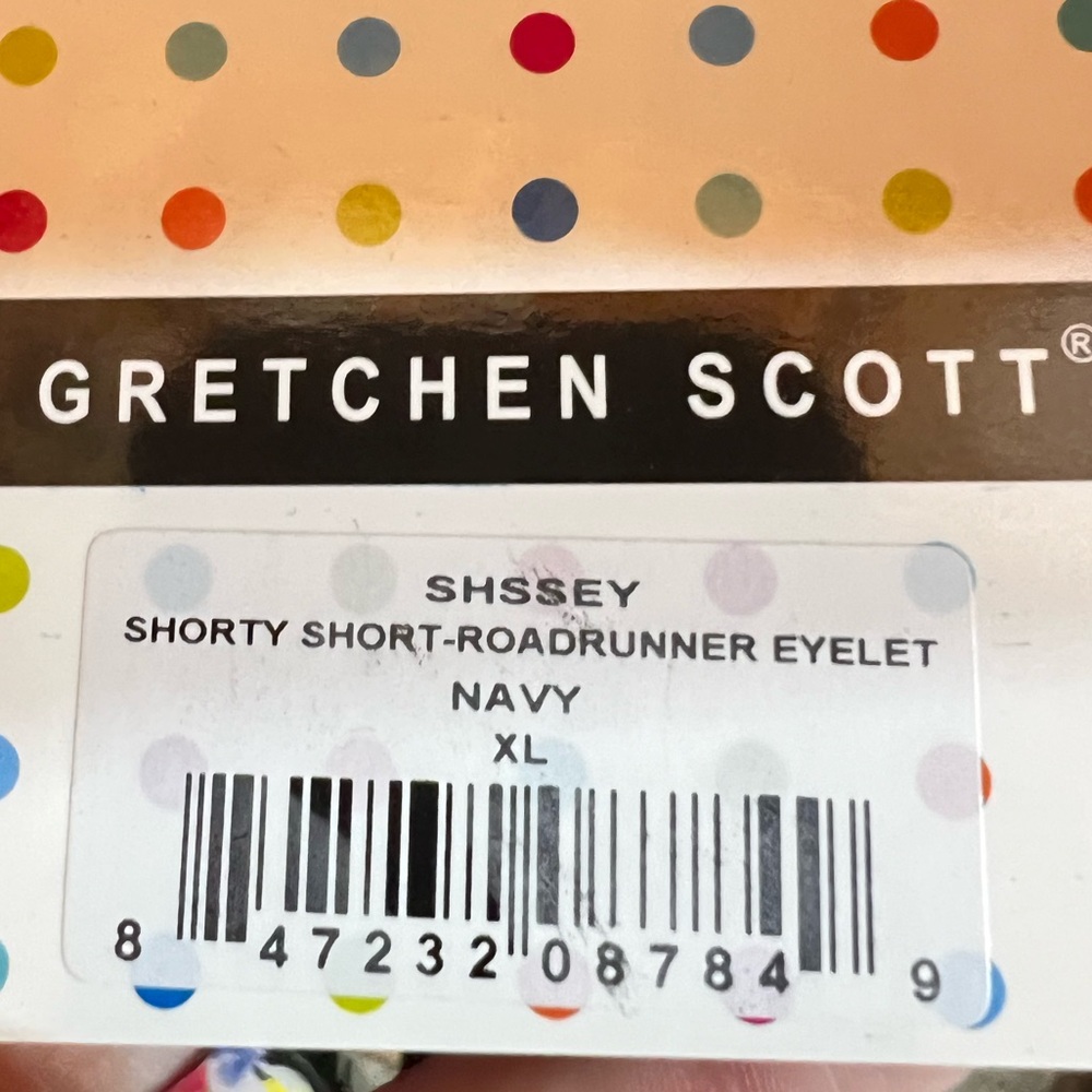 Gretchen Scott XL Navy Blue Shorty Short - Roadrunner Eyelet - Picture 7 of 7